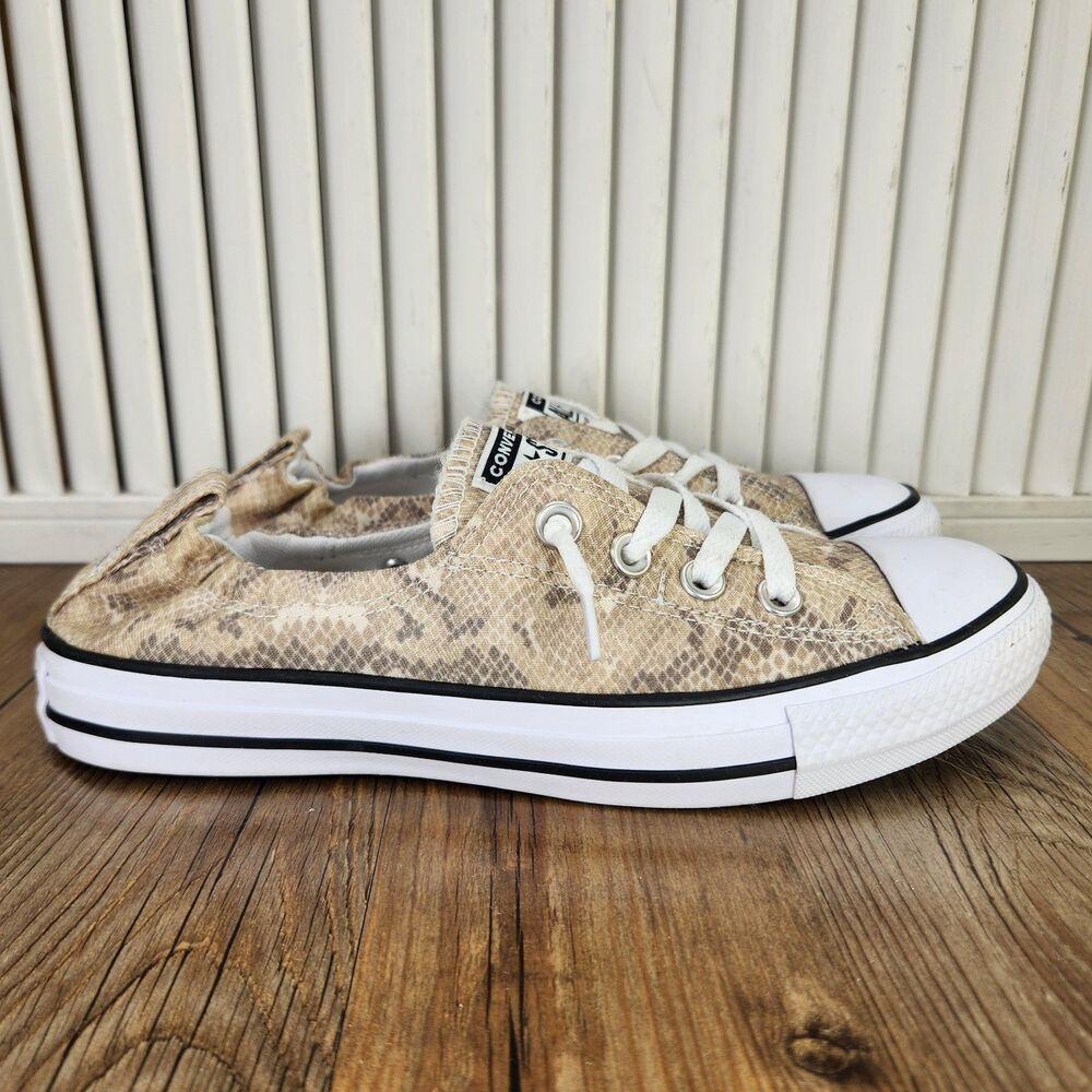 Converse All Star Shoreline Sneakers Womens Size 8.5 Snake Print Shoes 571139F